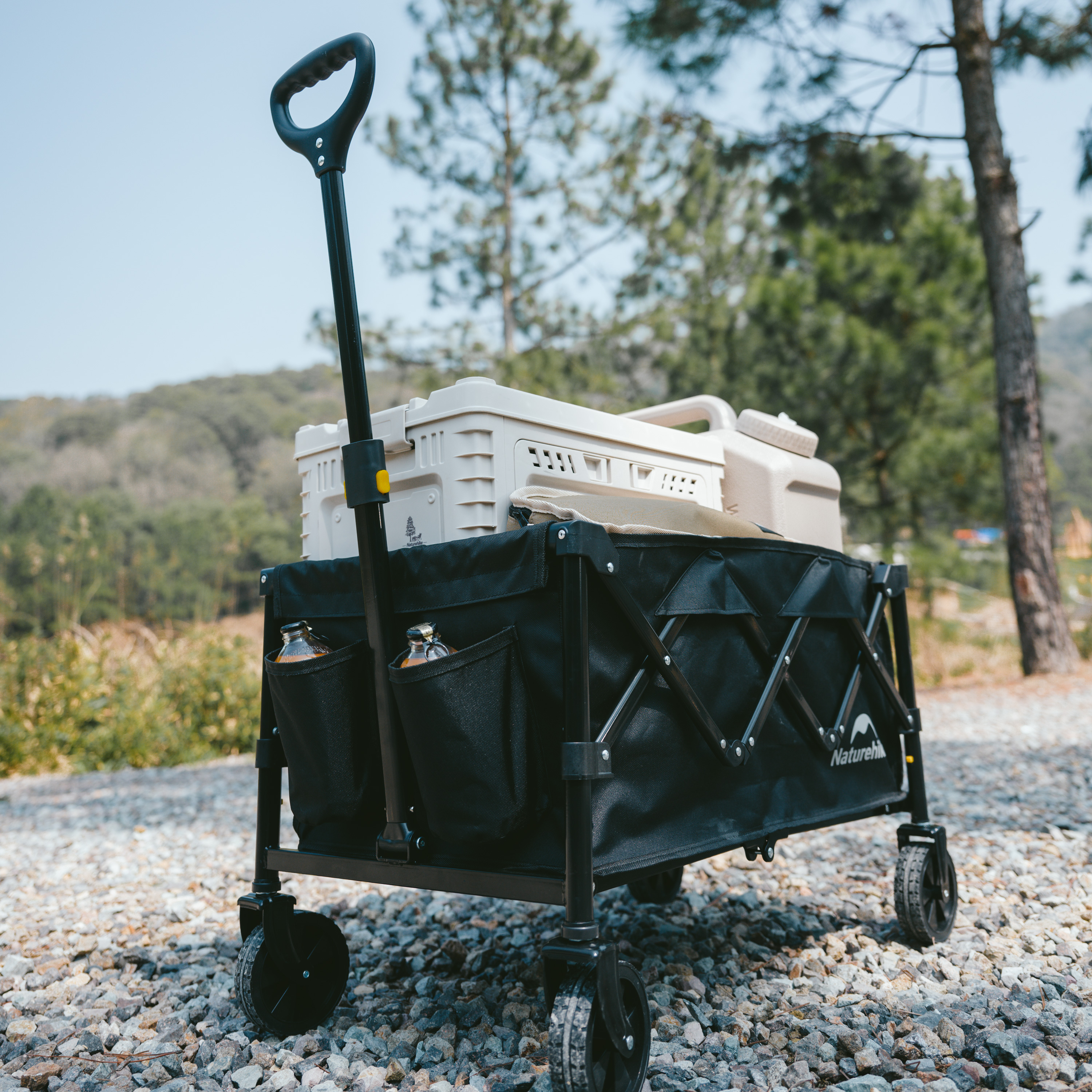 Naturehike skladací prepravný vozík na kolieskach Smart 6 kg - čierny
